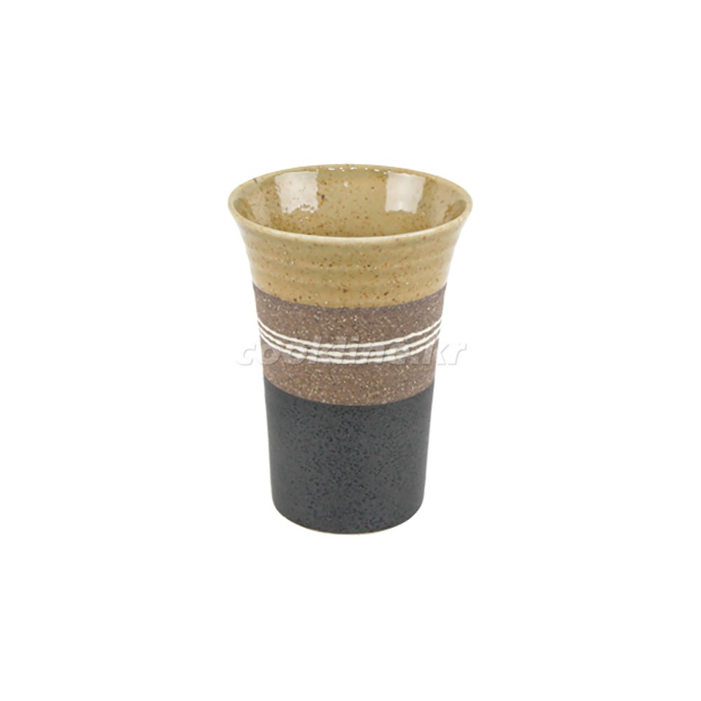 일제 재팬-226 라인 컵(옐로우) 지름80×H110 일식물컵 도자기물컵 도자기컵 업소용물컵