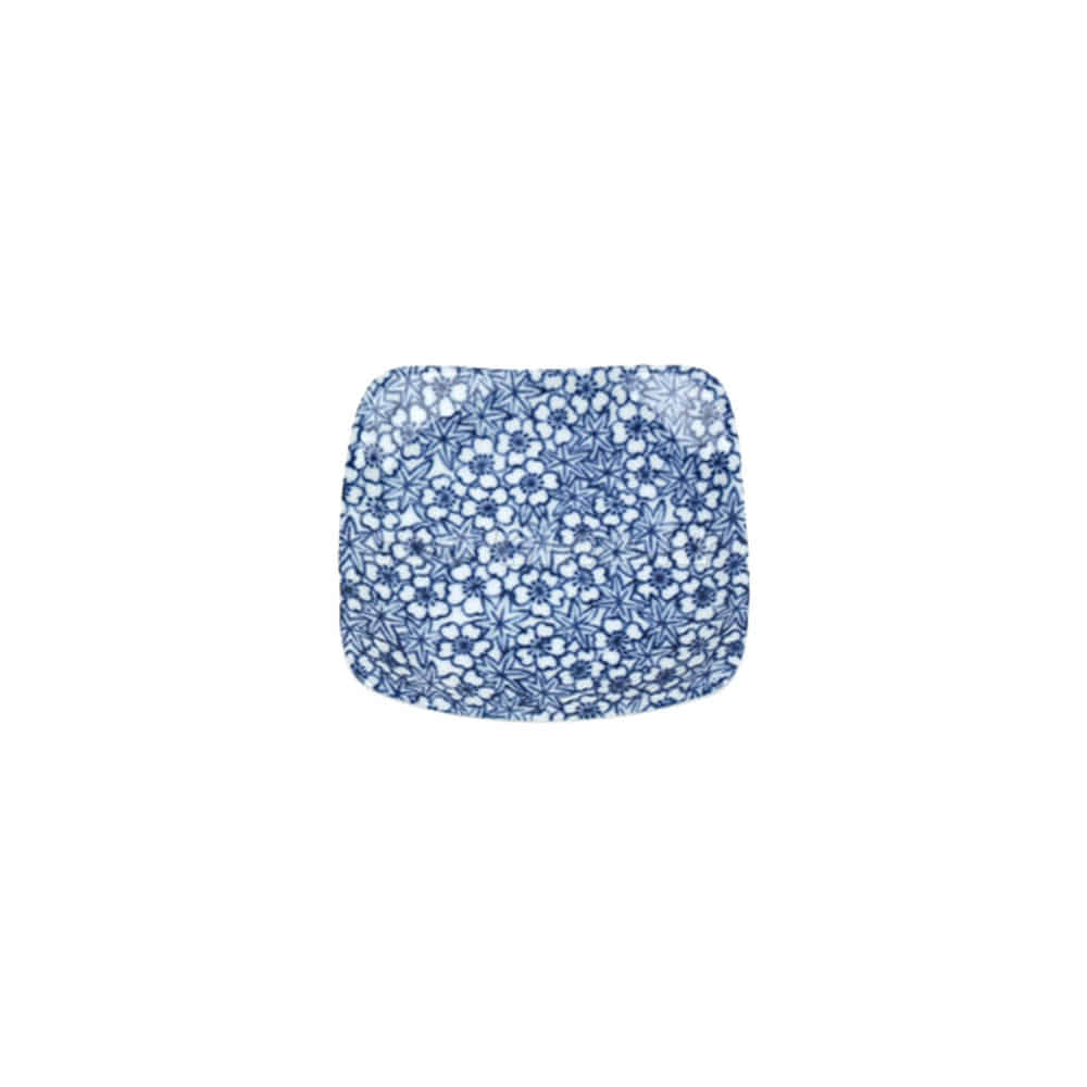 일제 티아라-138 사각 앞접시(단풍) 89×89 [최소주문 수량5개] 개인접시 일식접시 도자기접시