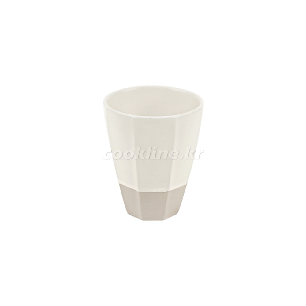 코스타-64 베이지 팔각컵 지름80×H97 [최소구매 5개] 물컵 도자기컵 일식컵